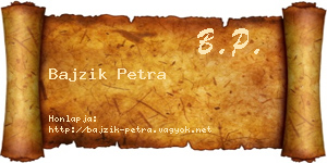Bajzik Petra névjegykártya