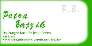 petra bajzik business card